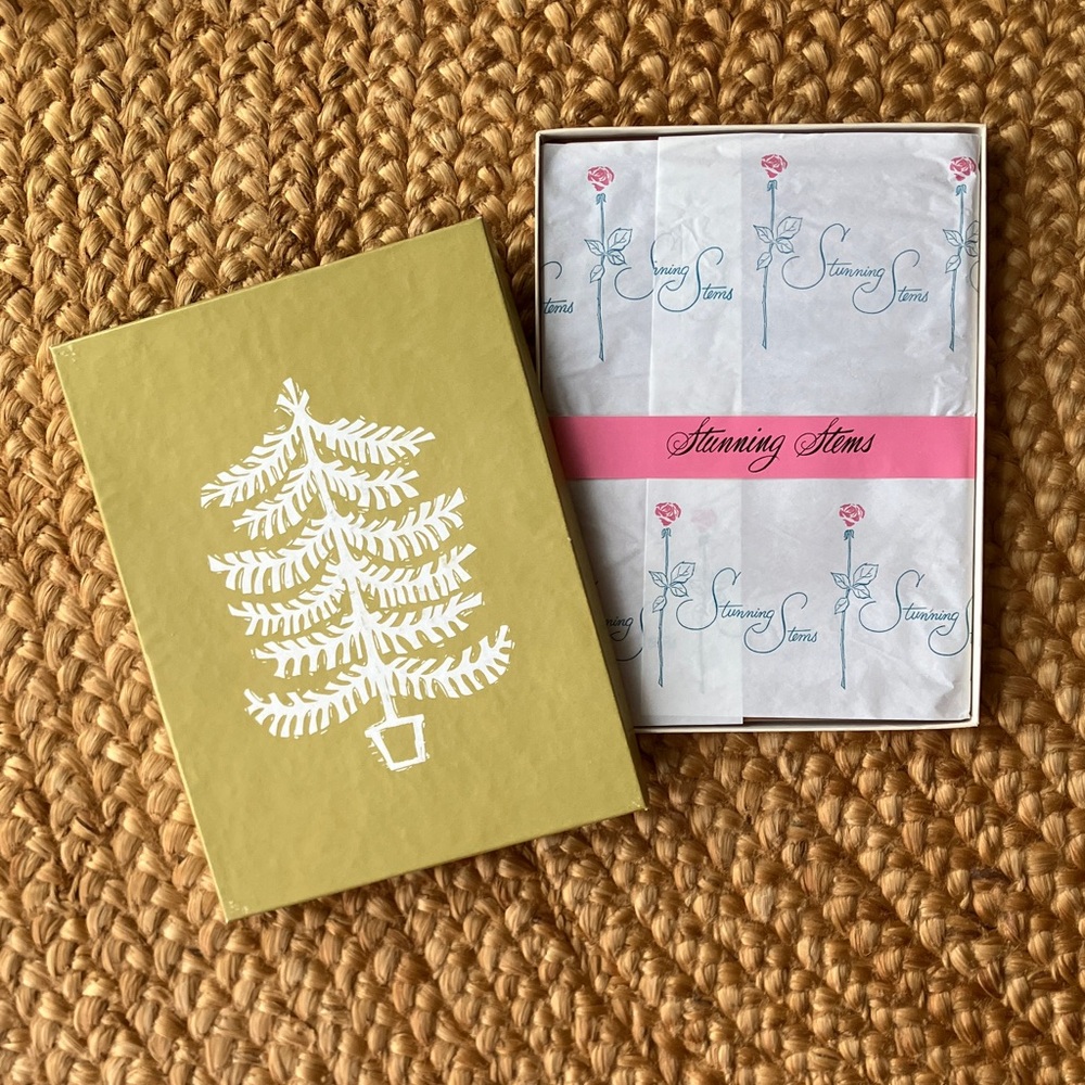 Vintage Stunning Stems Thigh-high hosiery, set of 3, new in box, “Frolic”, 9.5L